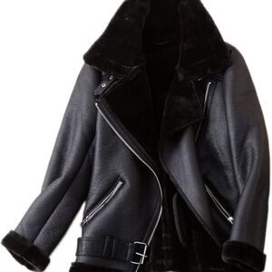 Women's Black Shearling  Jacket